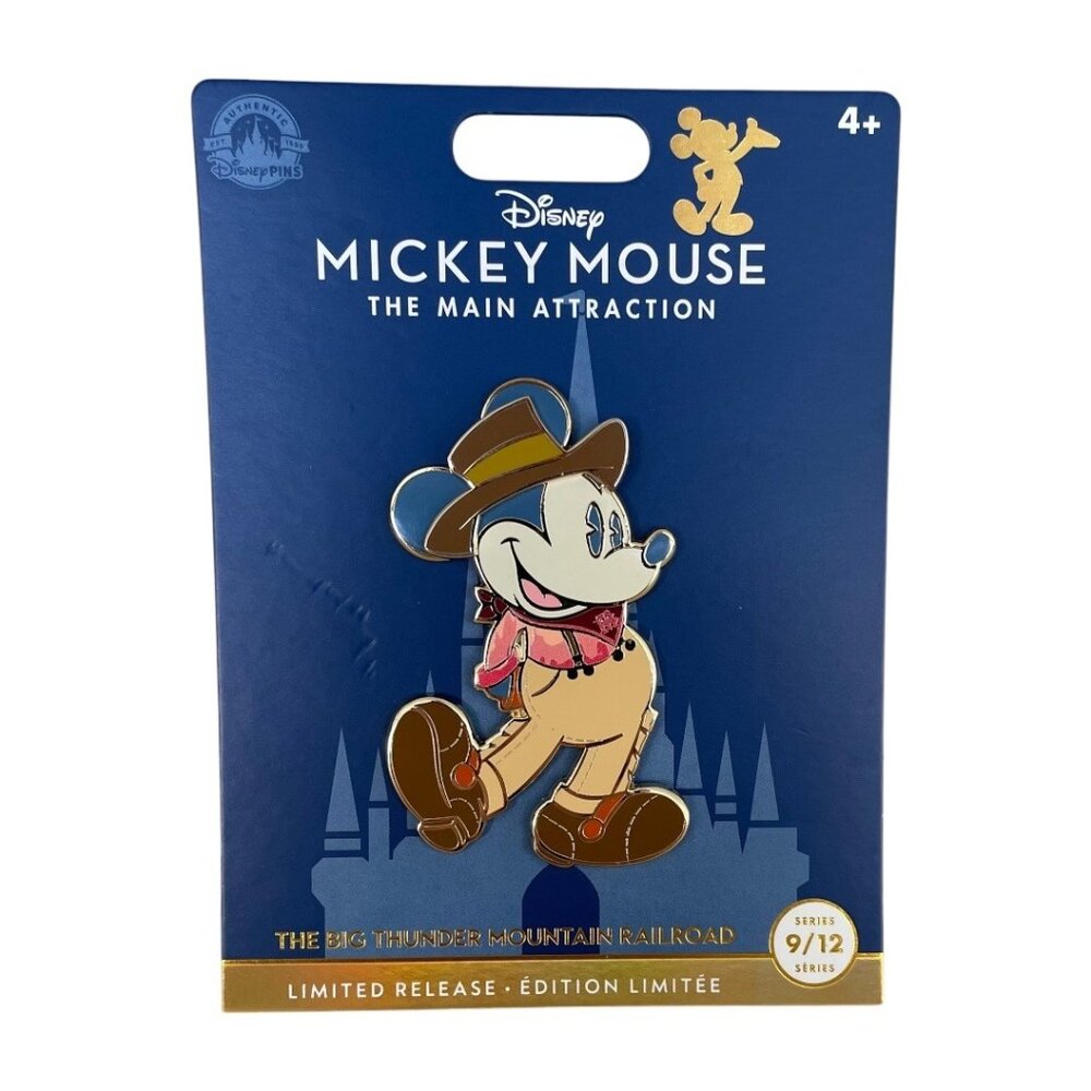 Disney Mickey Mouse Main Attraction Big Thunder Mountain Railroad Limited Pin